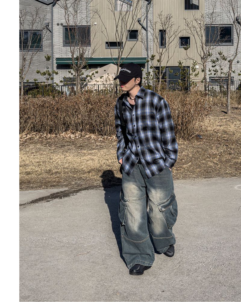 Mader Cut Cargo Denim Pants