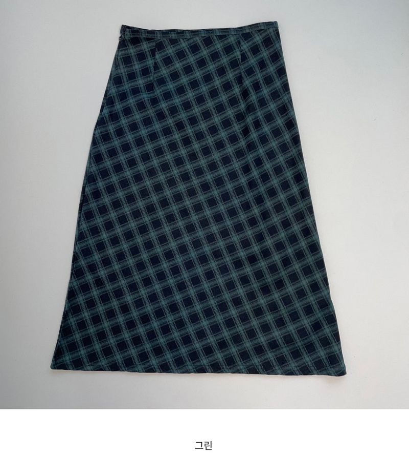 Tencel Vintage Checkered Skirt