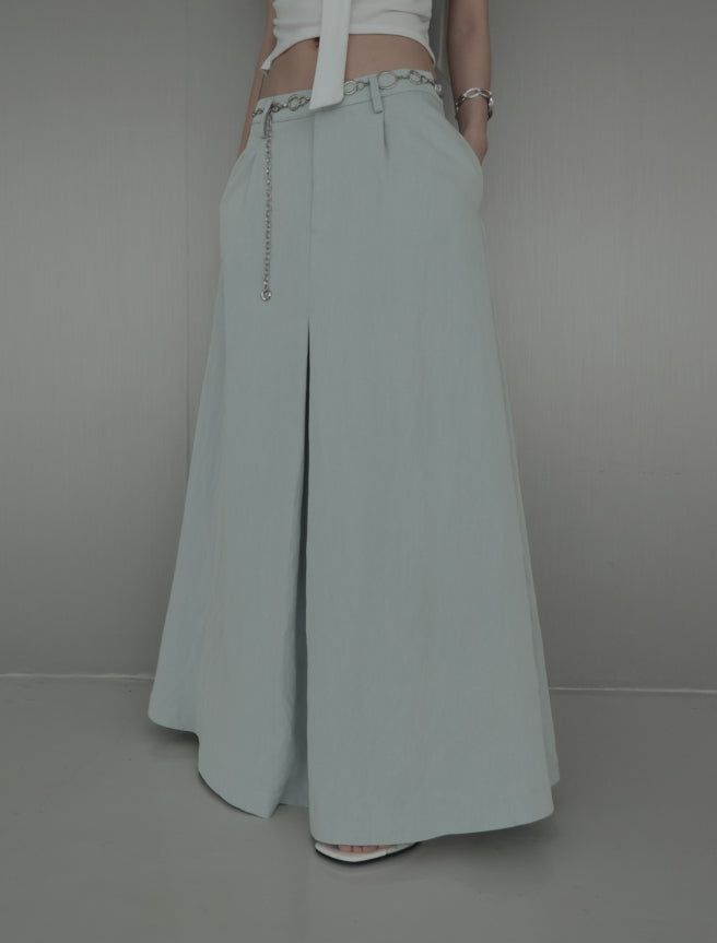 Lumar Inverted Pleated Long Skirt