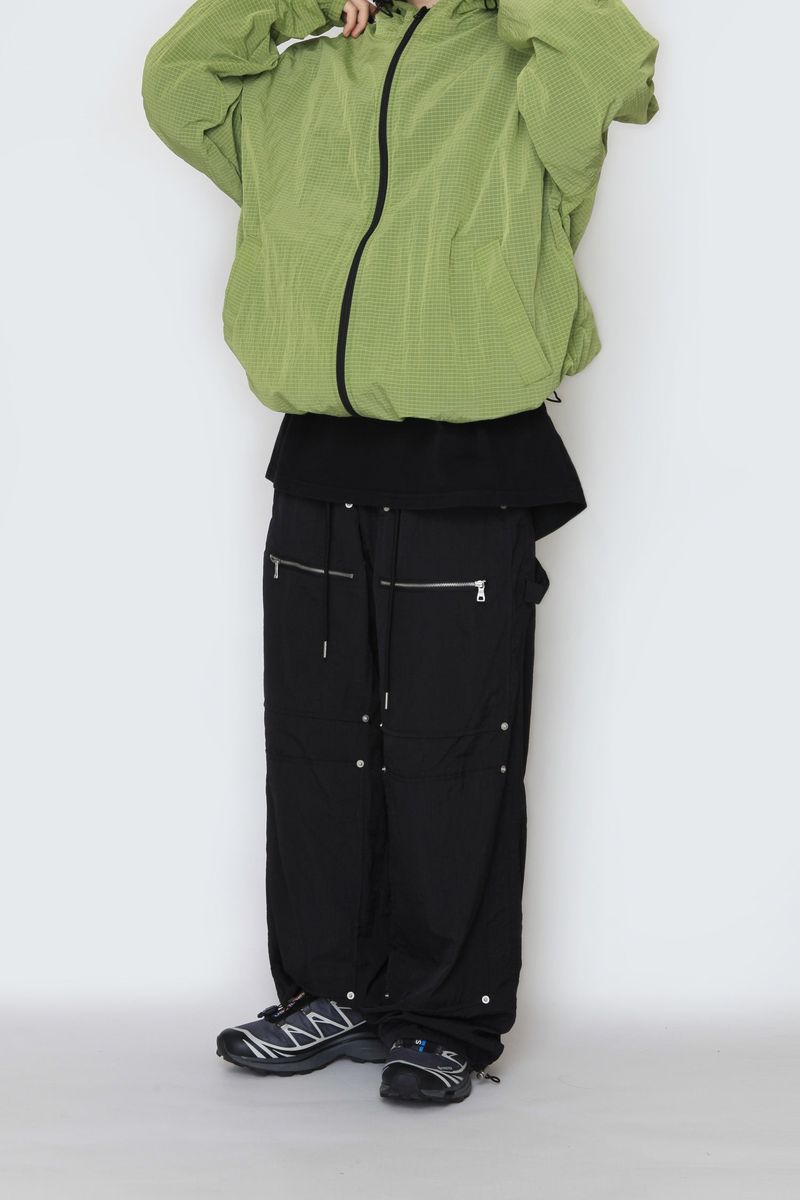 nylon ribat zipper pants
