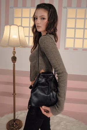 threetimes（スリータイムズ）の「tht jacquard bucket bag - black （Bags）」