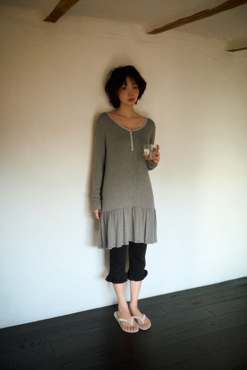 Scandi striped dress (3color)
