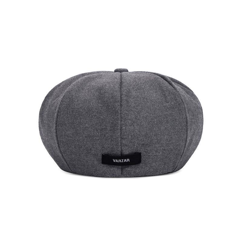 VARZAR Logo Easy Fit Newsboy Cap / Gray