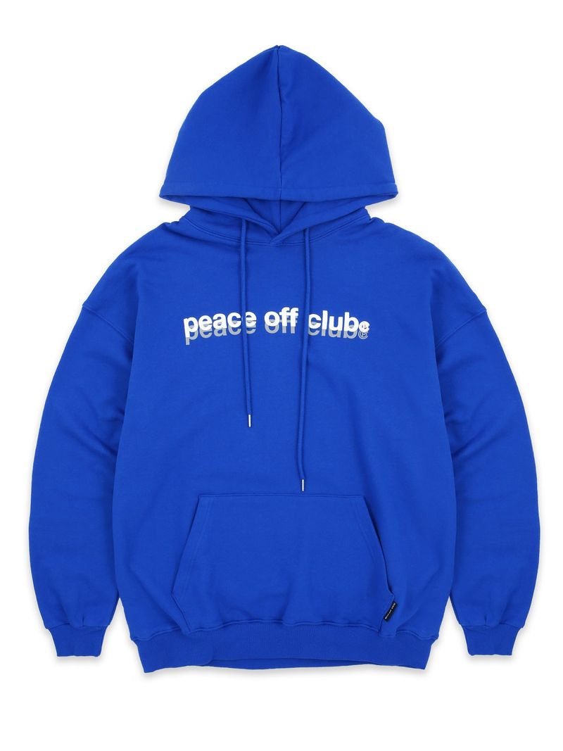 peaceoffclub（ピースオフクラブ）の「Basic_Logo Hooded Sweatshirt BLUE（Tops）」