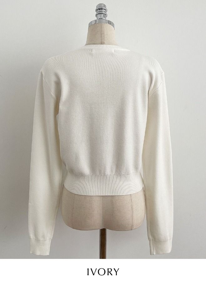 Recon Round Wool Knit Cardigan