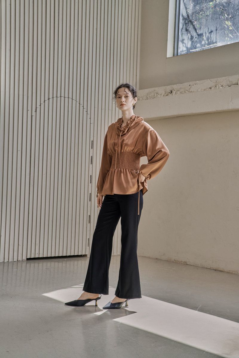 SEYMOUR STRING BLOUSE_BROWN