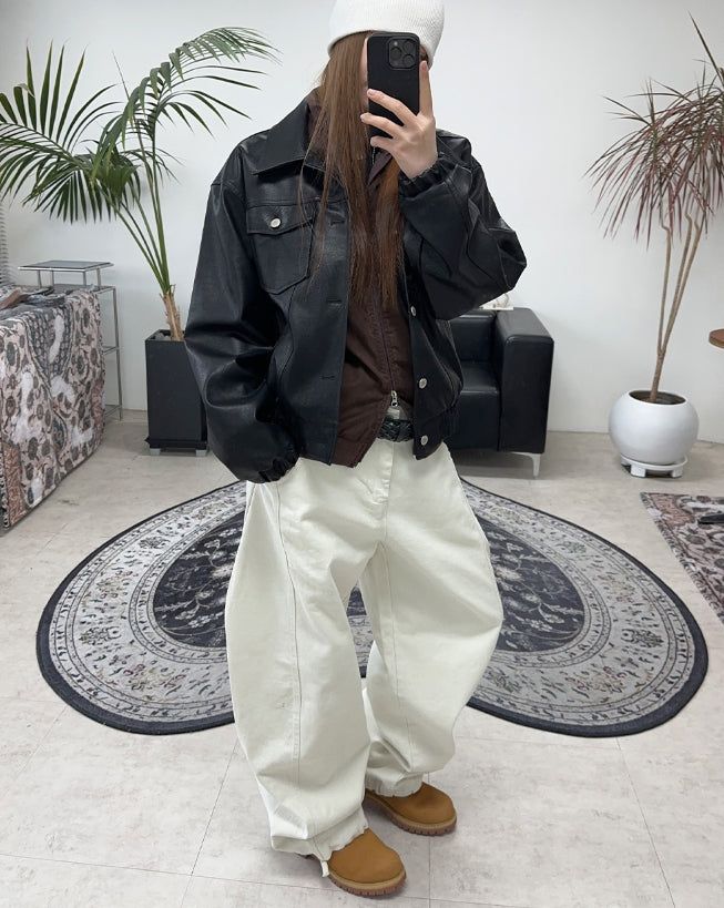 Lucal Satin Suede Zip-up