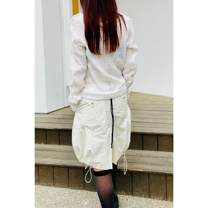 PUMPKIN STRING SKIRT : IVORY