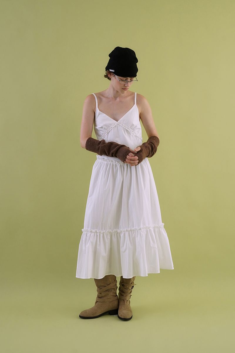 Silly frill dress_ivory
