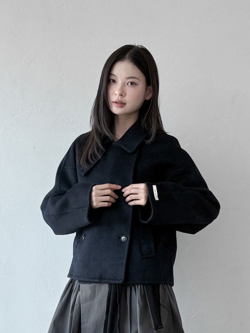  DOUBLE BUTTON WOOL COAT