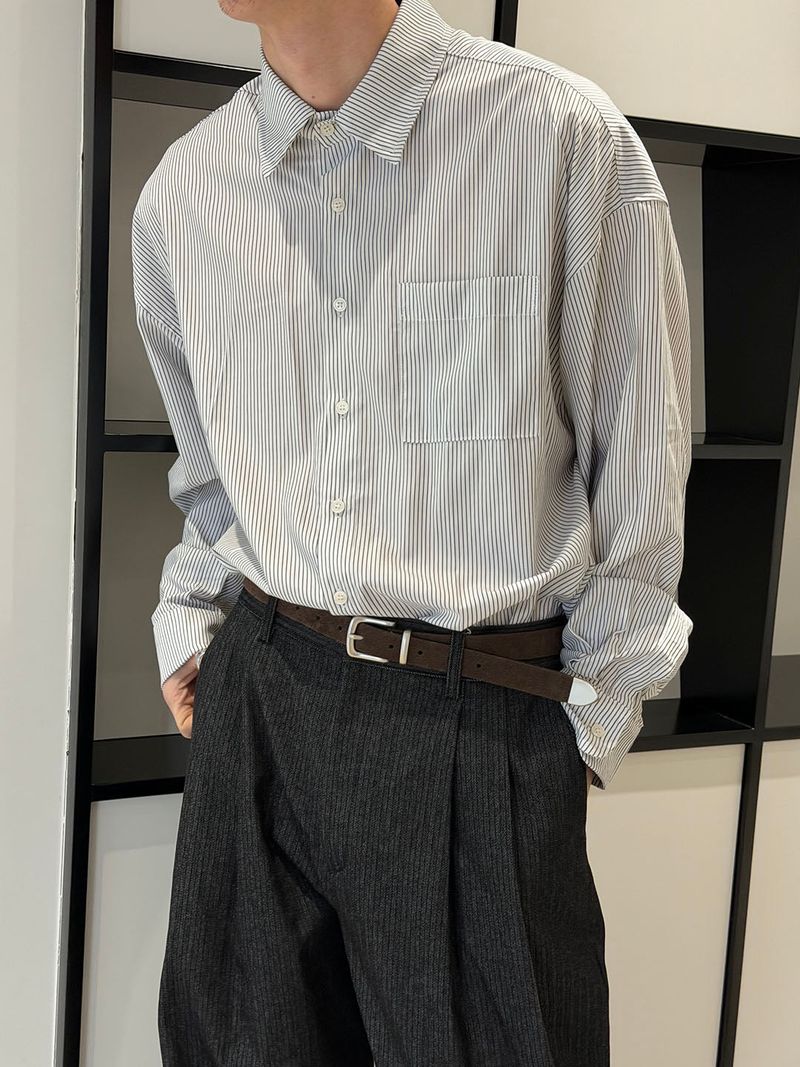LAURANT（ロラン）の「ベーシックストライプシャツ(3color)（トップス）」