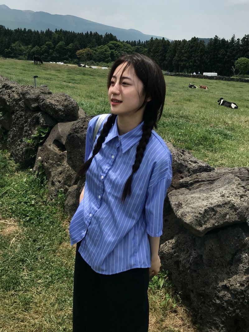 Arco iris（アルコイリス）の「Pastel stripe half shirts（Tops）」