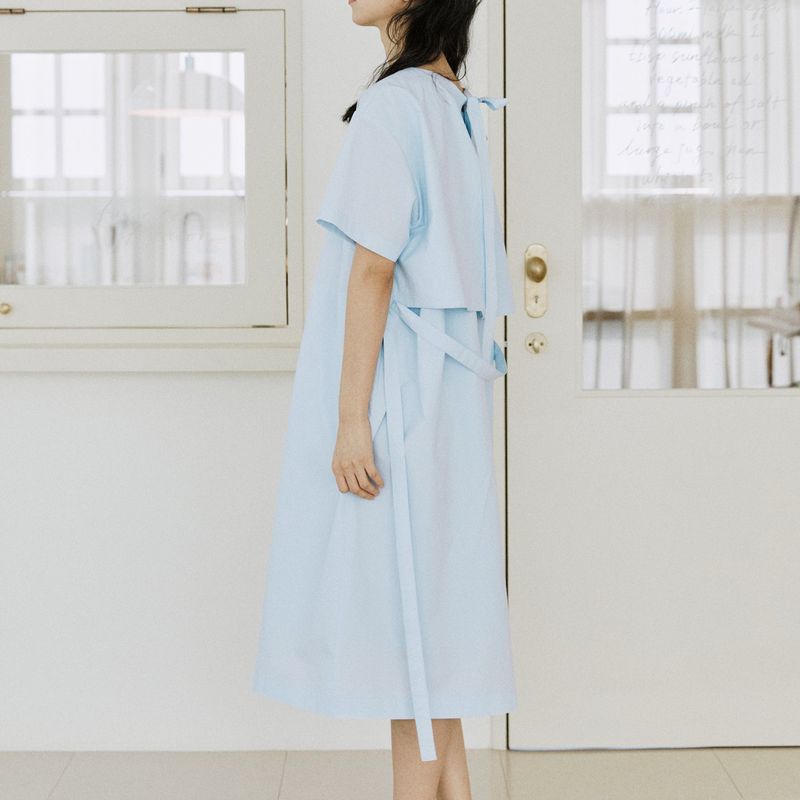 malen（マレン）の「layered ribbon onepiece sky blue（Dresses）」