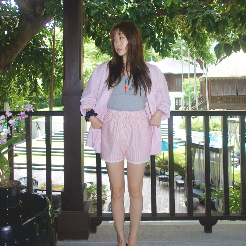 Stripe Lace Shorts (RED)