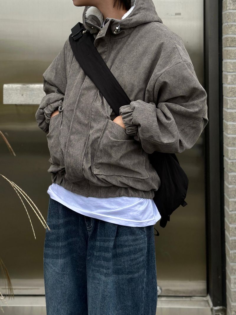 Number Jack Corduroy Hooded Jacket 3C