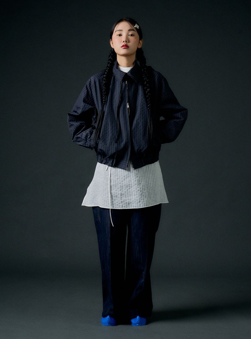 Checkboard jumper (navy)