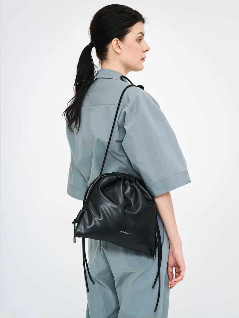 Recycled ECO Leather Drawstring Bag