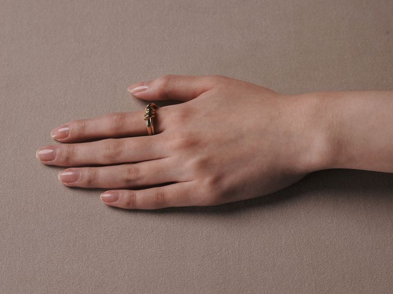 Double Coiled Ring Gold