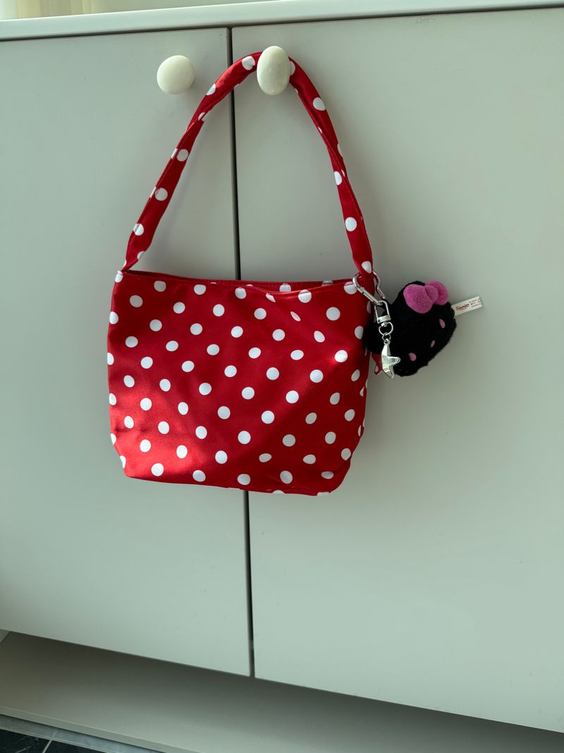 Square dot bag (red)