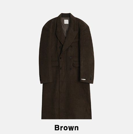 HANDMADE/wool 70% KESTI maxi double coat