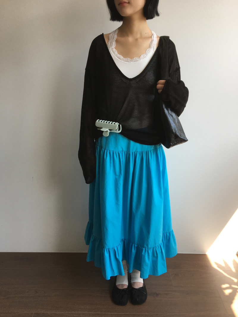 Veiled Summer V-neck Knit (5color)