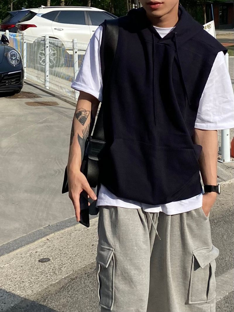 Hooded Sweat Vest 3C