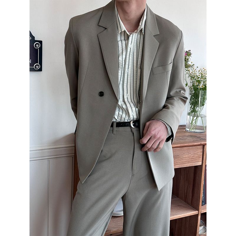 [Unisex] Half double short blazer(2color)