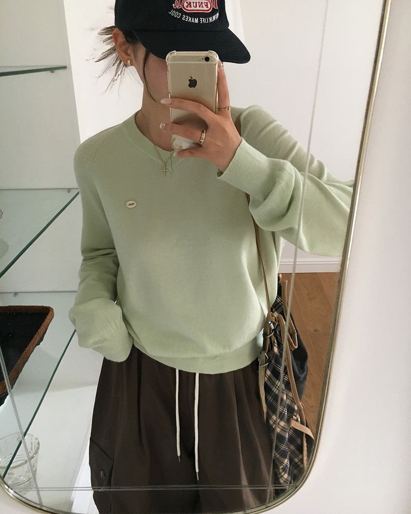 Caramel Color V-Neck Knit