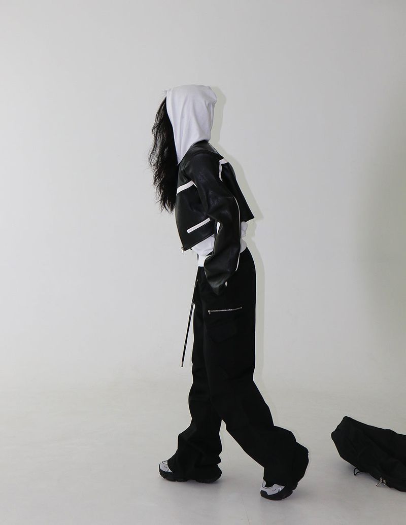 Backless Hooded Zip-Up Sleeveless
