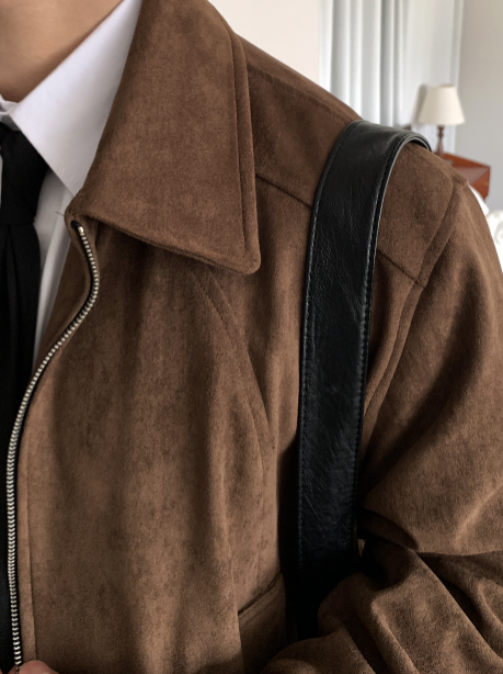 Bias Classic Bias Incision Suede Jacket
