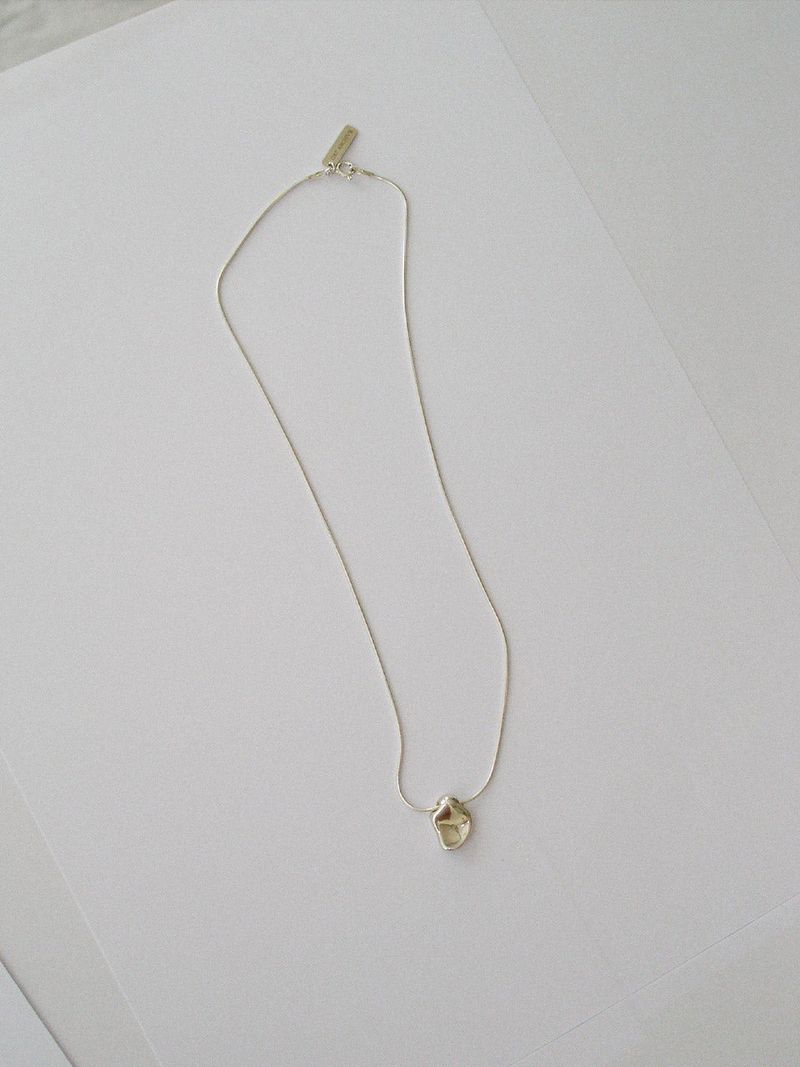Silver stone necklace silver925 [short]