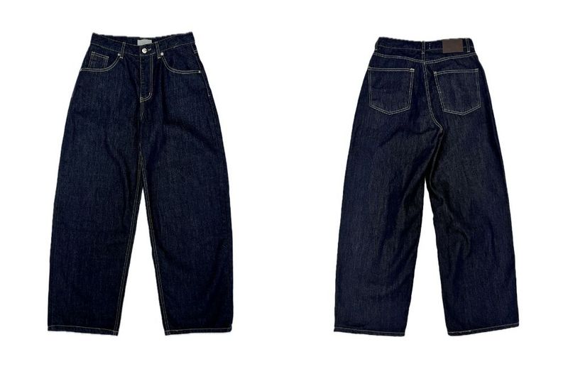 More wide denim pants