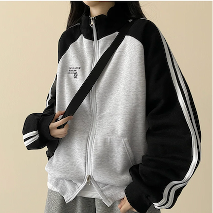 Gling Track Two Way High Neck Zip-Up [Fleece]