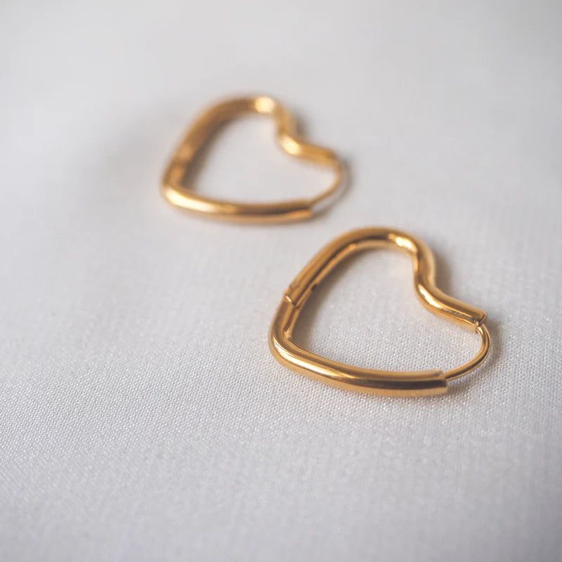 Heart Hoop Earrings