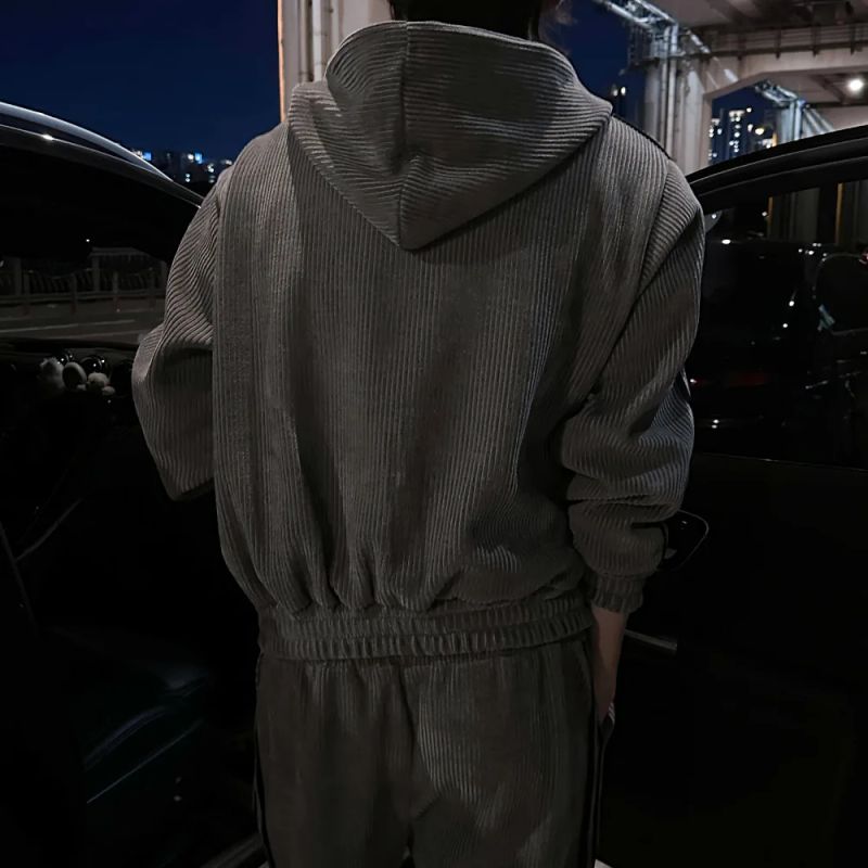 LMN Slay Velour Brushed Hooded Zip-Up (2 colors)