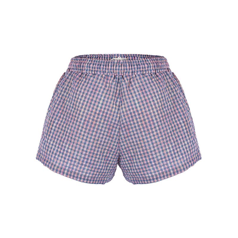 CHECK BOXER SHORTS_Navy