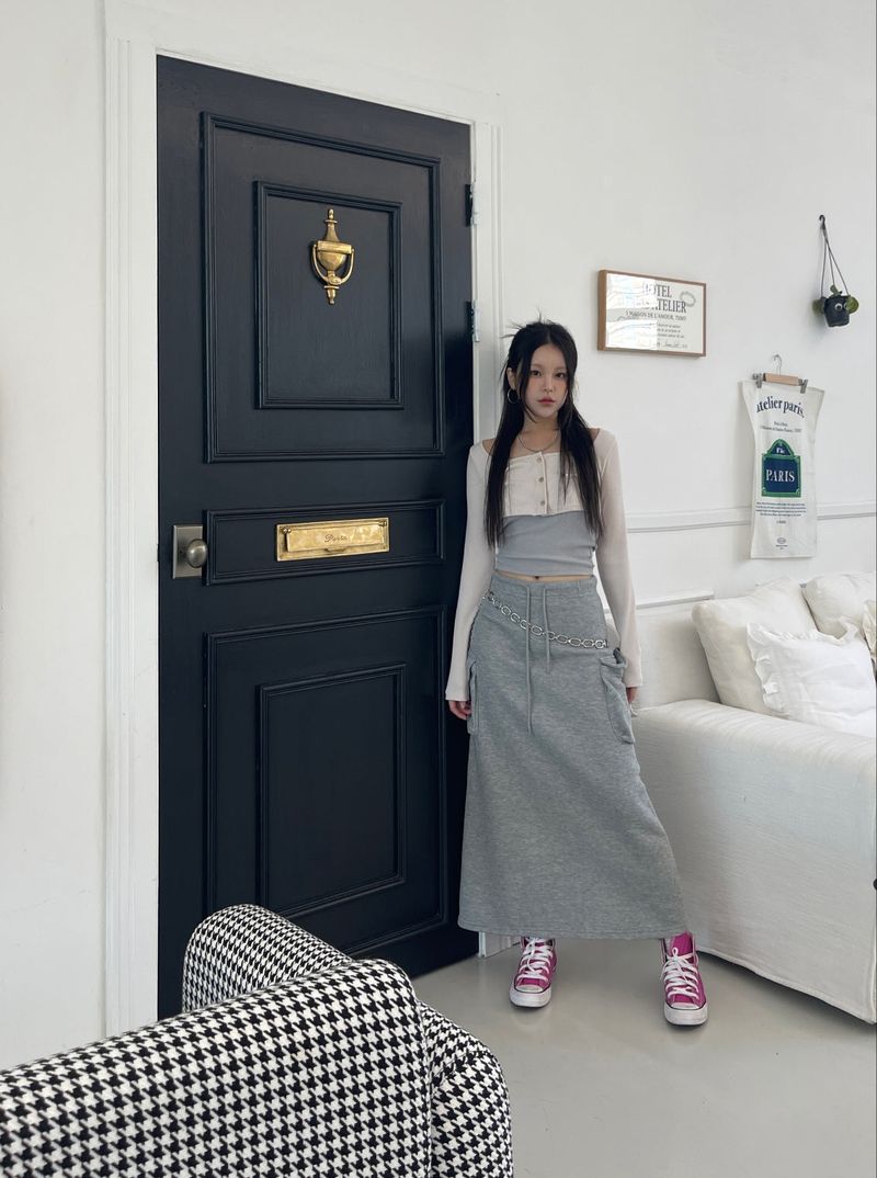 Cargoporket long skirt