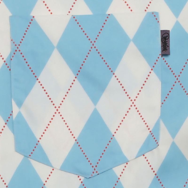 ARGYLE FUNK HALF SHIRTS BLUE