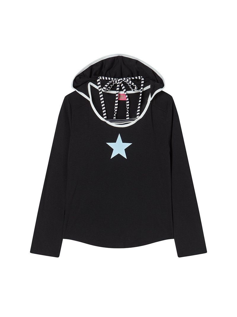 STRING TIED L/S BLACK