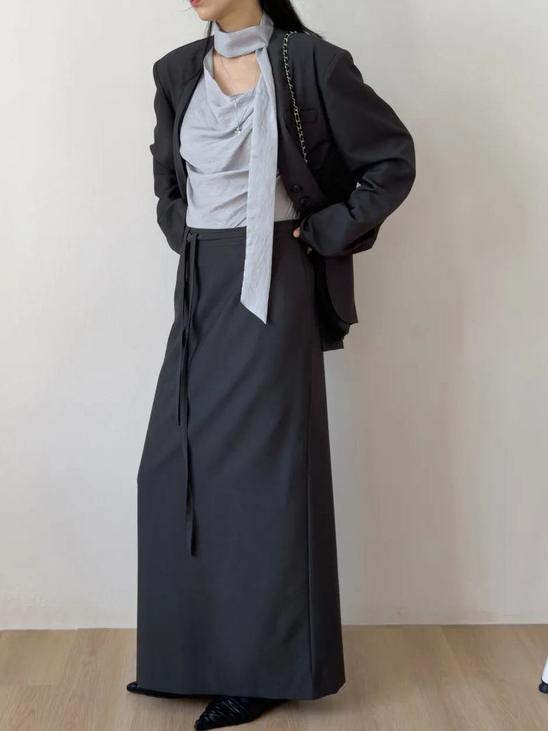 Dawson Slit Collarless Over Fit Jacket