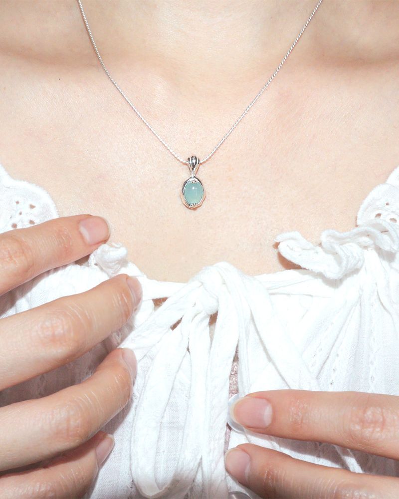 [MADE] water drop necklace
