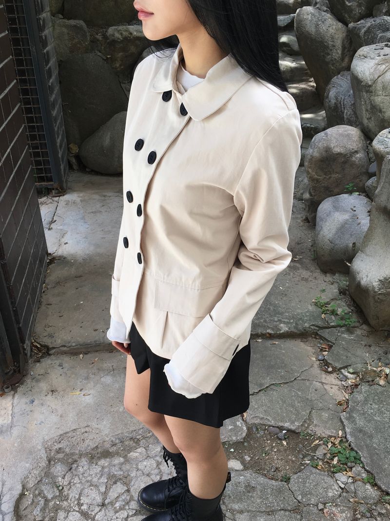 Ner Double Short Trench Jacket (2c)