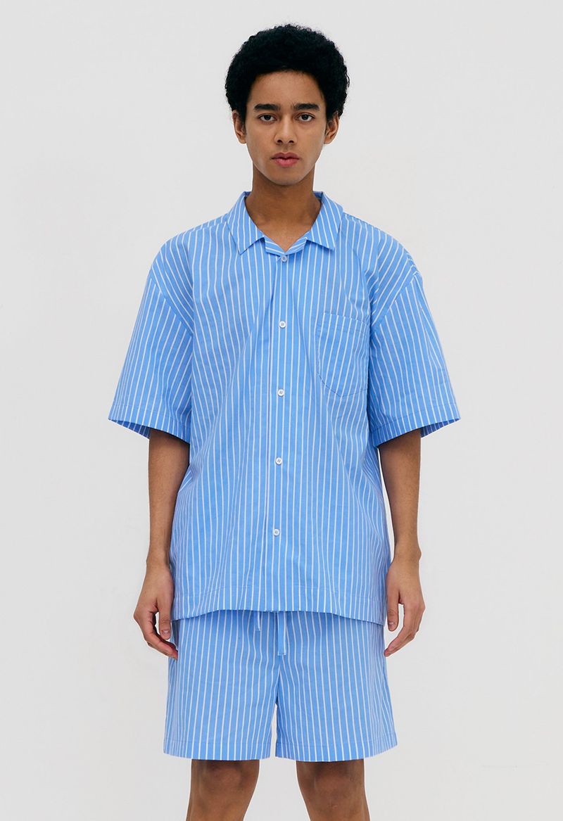 Stay Stripe Pajamas Short Set (3 Colors)