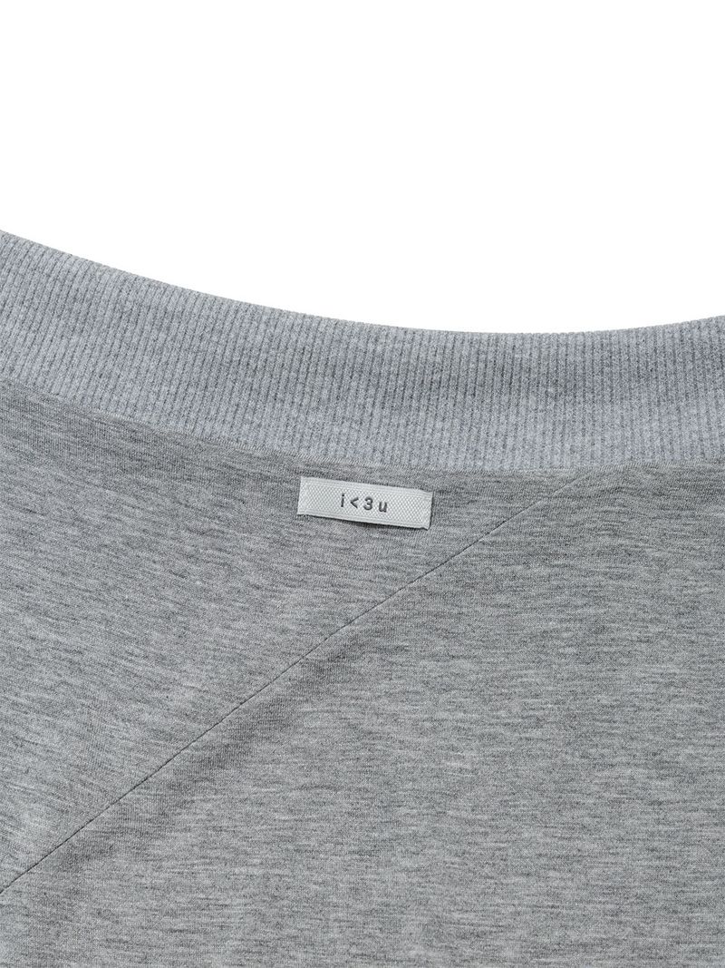 DRAPE BAND OFF-SHOULDER TOP(GREY)