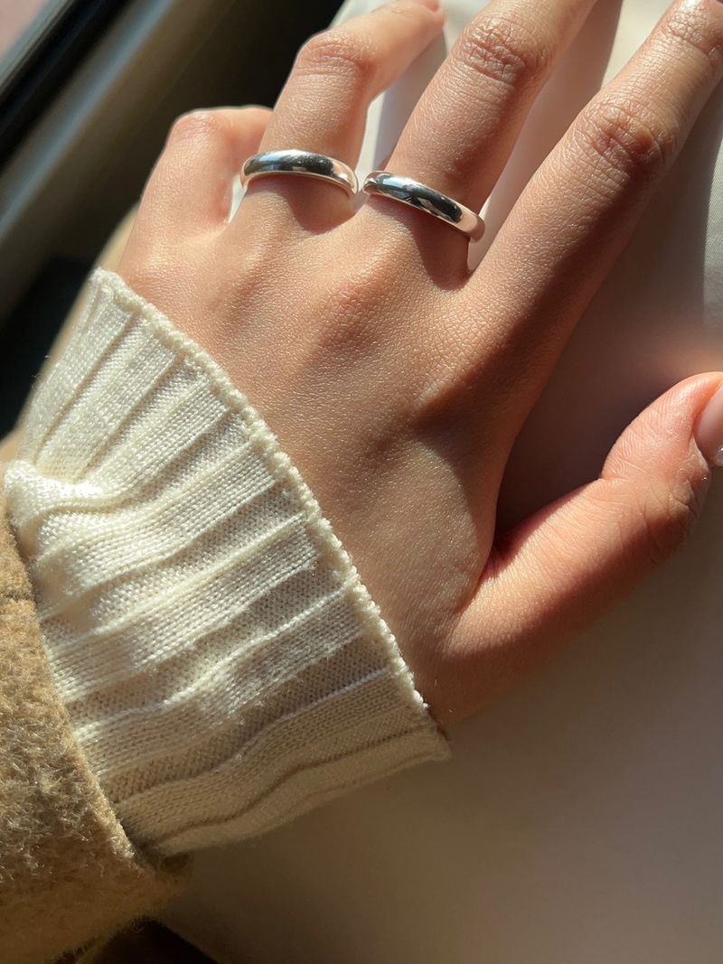 (silver925/18k) 4mm babe ring