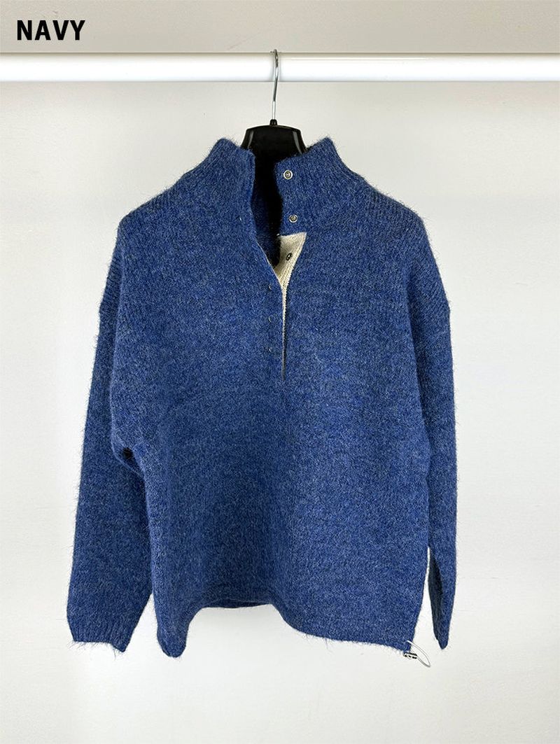 HENLEY ANORAK SWEATER (5C)