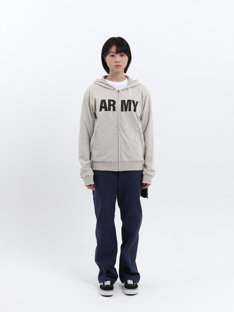 NOT ARMY REVERSIBLE HOODIE ZIPUP (CREAM)
