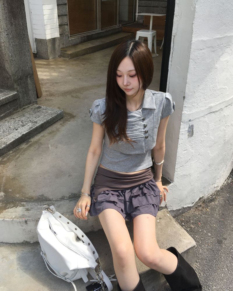 D ring shirring skirt
