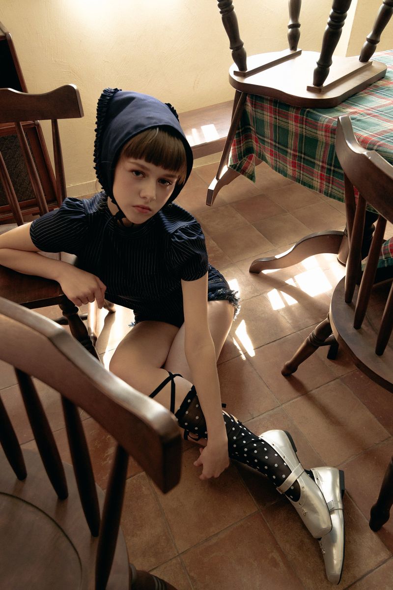 Eyelet Mary Jane Flat(Silver)