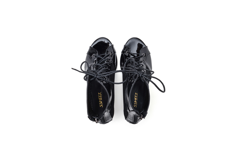 Mesh Open Toe Heel(Black)